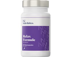 Nutribites Relax Formule - L-Theanine met Valeriaan, Rhodiola en Passiebloem - 60 Capsules - Vegan — 60 stuks
