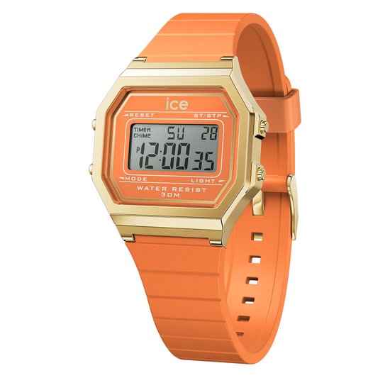 Ice Watch ICE digit retro - Apricot crush 022052 Horloge - Siliconen - Oranje - Ø 33 mm