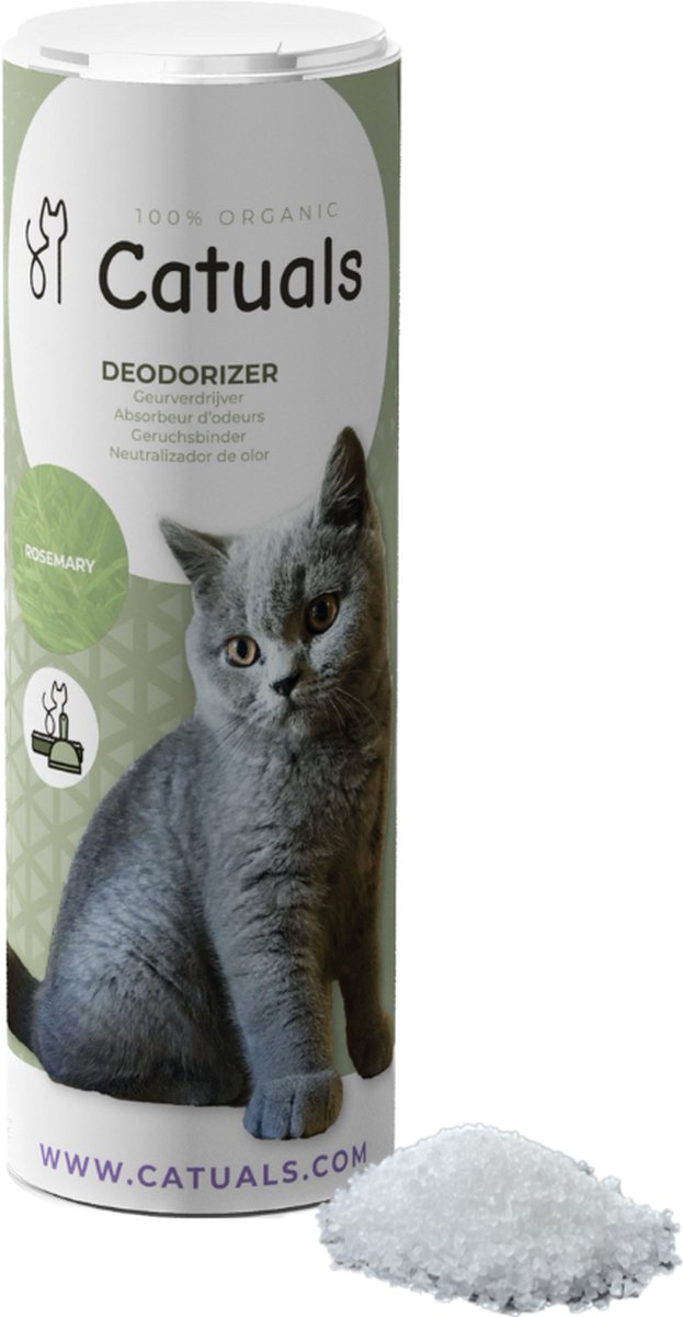 Catuals Kattenbakvulling Geurverdrijver - Neutraliseert Urinegeur van Katten - Rosemary - 500g