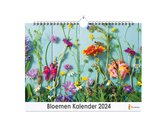 Huurdies - Bloemen Kalender - Jaarkalender 2024 - 35x24 - 300gms