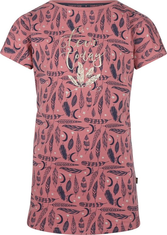 Charlie Choe - Big - T-shirt - Pyjama - Rouge - Pink - Maat 146/152