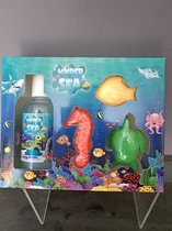 geschenk set kinderen - zeepaardje - schildpad - vis - under teh sea