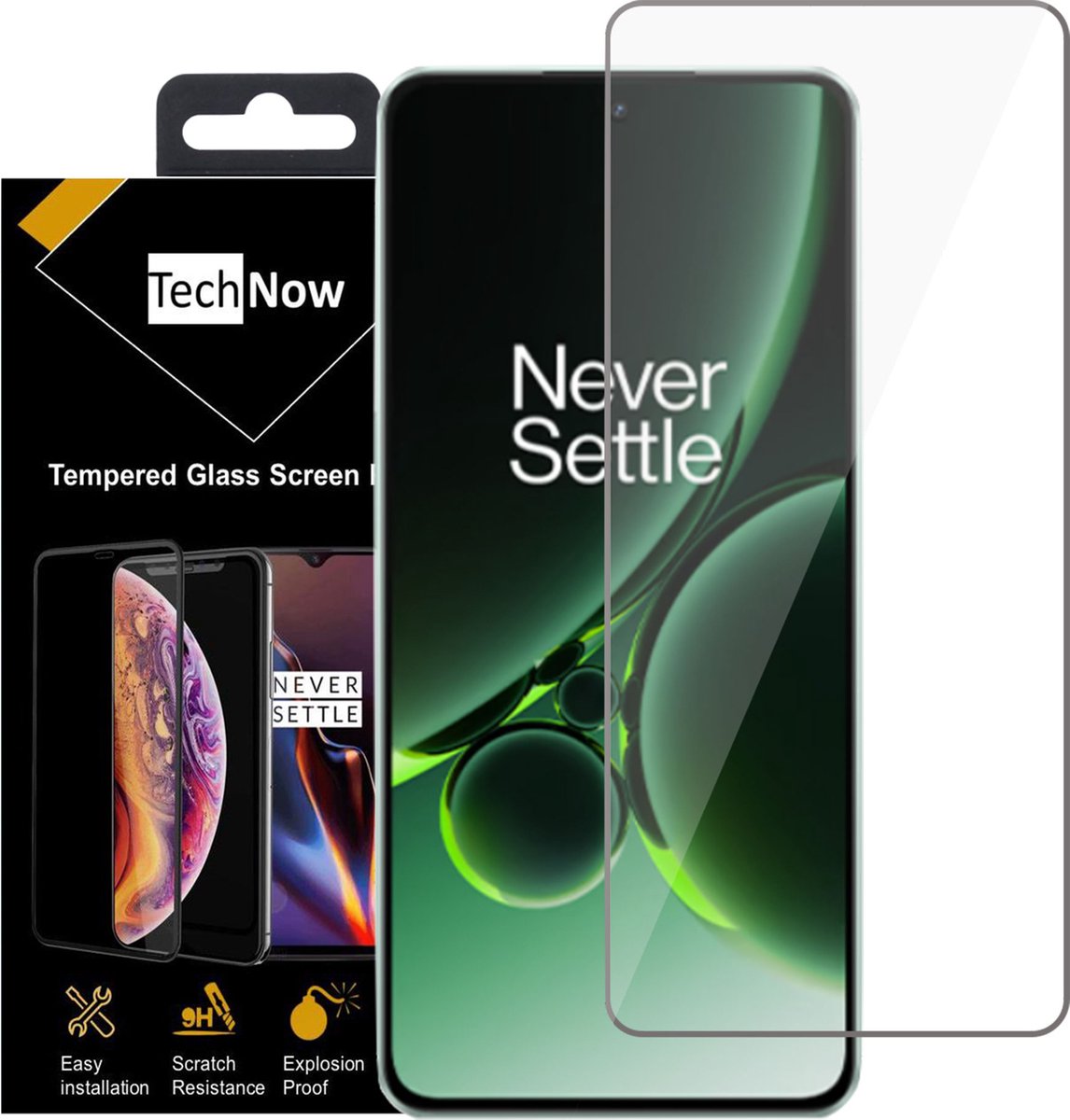Screenprotector geschikt voor OnePlus Nord 3 – Gehard Glas - Proteqt+