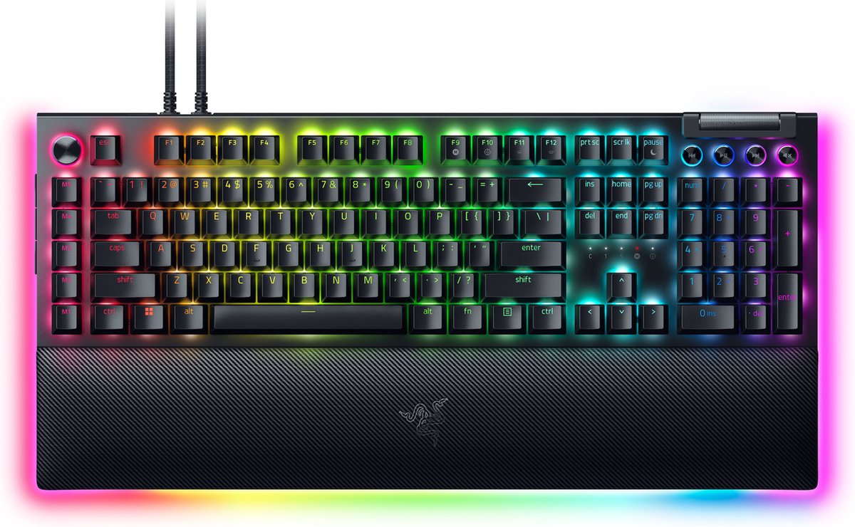 Razer BlackWidow V4 Pro - Mechanisch Gaming Toetsenbord - Yellow Switch - QWERTY - Zwart