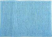 MSV Badkamerkleed/badmat tapijtje voor op de vloer - lichtblauw - 50 x 80 cm - Microvezel - anti slip