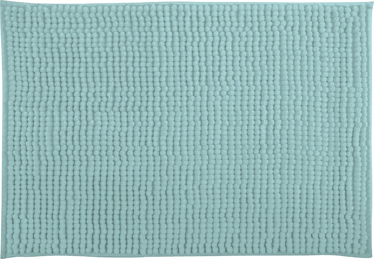 MSV Badkamerkleed/badmat - kleedje voor op de vloer - mintgroen - 60 x 90 cm - Microvezel - anti-slip