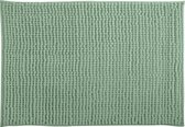 MSV Badkamerkleed/badmat tapijtje voor op de vloer - groen - 40 x 60 cm - Microvezel - anti slip