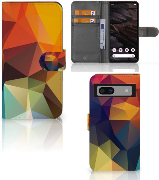 Leuk Hoesje Google Pixel 7A Smartphone Cover Polygon Color