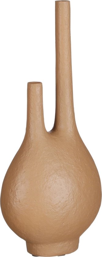 Vase Casa Vivante Jux - 16x11x38 cm - Polyrésine - Marron