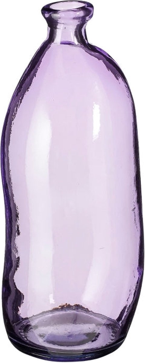 Mica Decorations Pinto Vaas - 13x13x35 cm - Glas - Paars