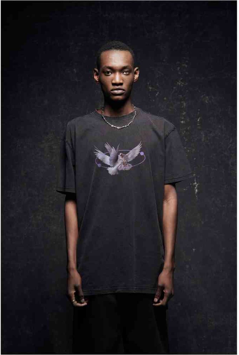 Mister Tee Vive la Liberte Oversize Heren T-shirt L Zwart
