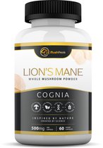 Biologische Lion's Mane | 500 MG | 60 capsules | 100% Fruitlichamen | Onafhankelijk Getest