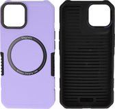 Hoesje Geschikt voor de iPhone 11 Pro Max - Schokbestendige Telefoonhoesje Geschikt voor MagSafe - Purple