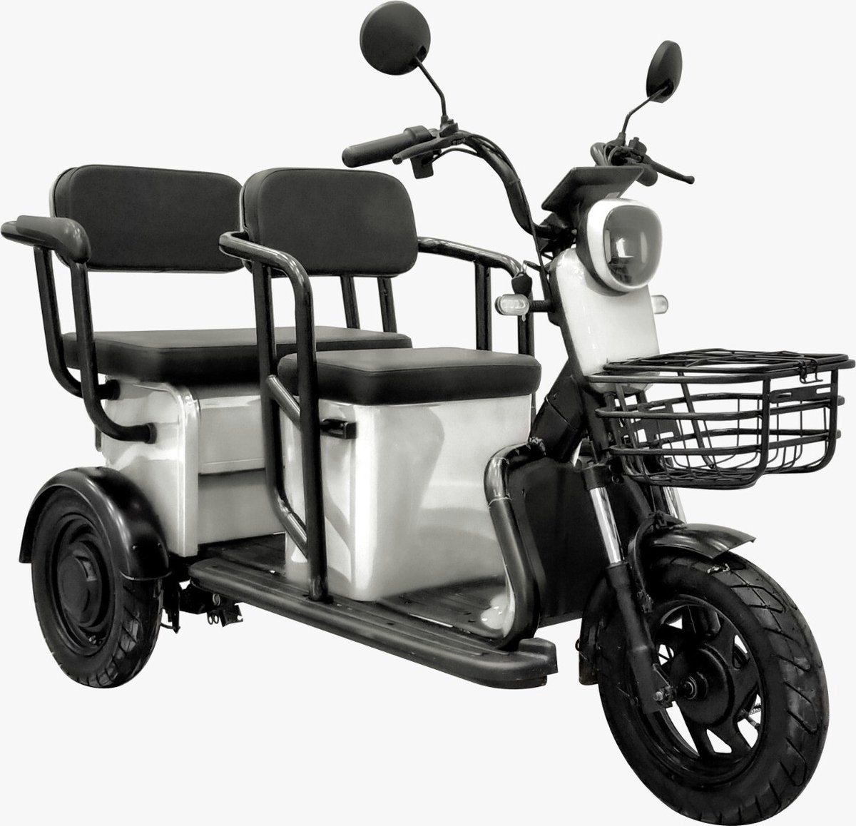 Tricycle électrique 2 places, sans permis de conduire, Wit 25 km/h