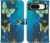 iMoshion Hoesje Met Pasjeshouder Geschikt voor Google Pixel 8 - iMoshion Design Softcase Bookcase - Meerkleurig / Blue Butterfly