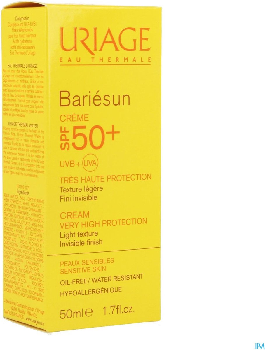 Uriage Bariésun crème solaire Visage et corps 50 ml | bol