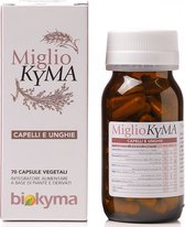Biokyma - Miglio Kyma Haar en Nagels - 70 Capsules - met Tarwekiemolie, Biergist, Luzerne, Hondsroos - voor sterk en gezond haar en nagels
