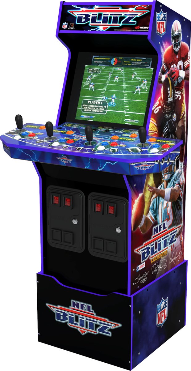 Arcade1Up NFL 3 in 1 Blitz Legends Arcade Game Arcadekast 17