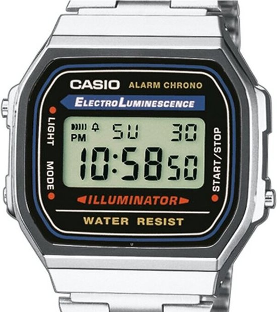 Casio Vintage Iconic A168WA-1YES Unisex Horloge 36,3 mm - Zilverkleurig