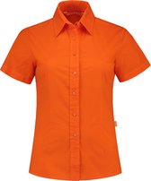 Overhemd/blouse voor dames in de kleur Oranje Maat S
