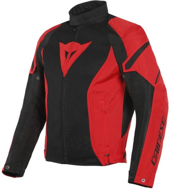 Dainese Air Crono 2 Tex Jas Zwart Lava Rood Lava Rood - Jas
