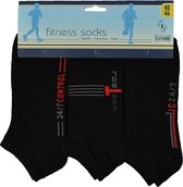 Heren enkelkousen fitness fantasie control - 6 paar gekleurde sneaker sokken - 40/46