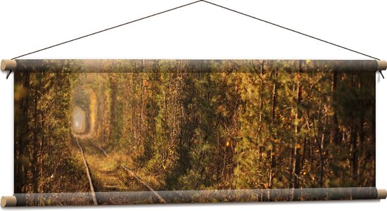 Textielposter - Tunnel vna de Liefde in Oekraïne - 90x30 cm Foto op Textiel