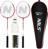 Set de Badminton - 2 Raquettes - dans Housse - Volants inclus - Raquettes de Badminton - Set de Badminton - Professionnel - Zwart et Jaune