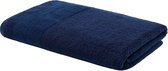 50x100 cm - 100% katoen luxe handdoeken met hanger & logo borduursel, handdoek blauw