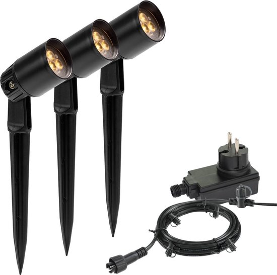 Garden Lights: Neso Tuinspot 12 Volt Set (3st) - Zwart
