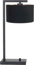 Lampe de table Steinhauer Stang - avec abat-jour - E27 - 51 cm de haut - noir