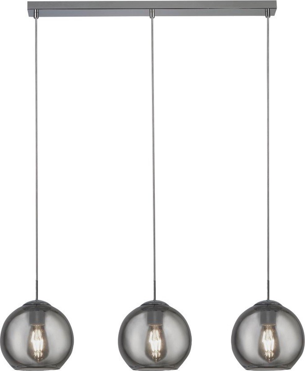 Plafondlamp Searchlight Hanglamp Balls 3L Rookglas