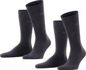 Esprit Basic Uni 2-Pack eenkleurig katoen multipack sokken heren zwart - maat 43-46