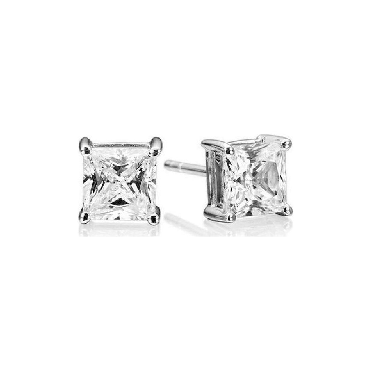 Sif Jakobs oorknopjes Princess Square zilver Collection SJ-E7mmSq-CZ