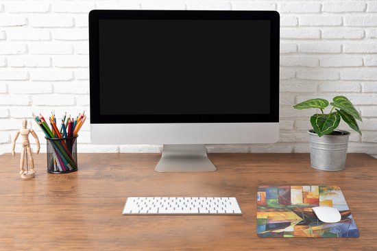 Muismat 30x30 cm - Mousepad Abstract - Kunst - Boot - Kleuren - Muismatten