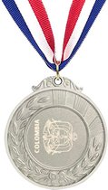 Akyol - colombia medaille zilverkleuring - Piloot - colombia cadeau - beste land - leuk cadeau voor je vriend om te geven