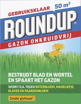 Roundup Gazon Onkruidvrij 1kg - Onkruidbestrijder - Bestrijdt blad en wortel en spaart het gazon - Werkt tegen o.a. botterbloem, madeliefjes, klaver en paardenbloem - Garden Select