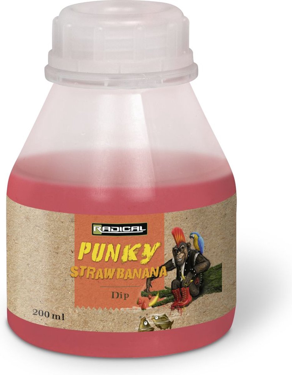 BRIGHT RED ZEBCO Z-CARP™ PUNKY STRAWBANANA DIP 200ML