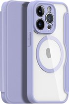 Dux Ducis - iPhone 13 Pro Hoesje - Geschikt voor Magsafe - Book Case - Paars