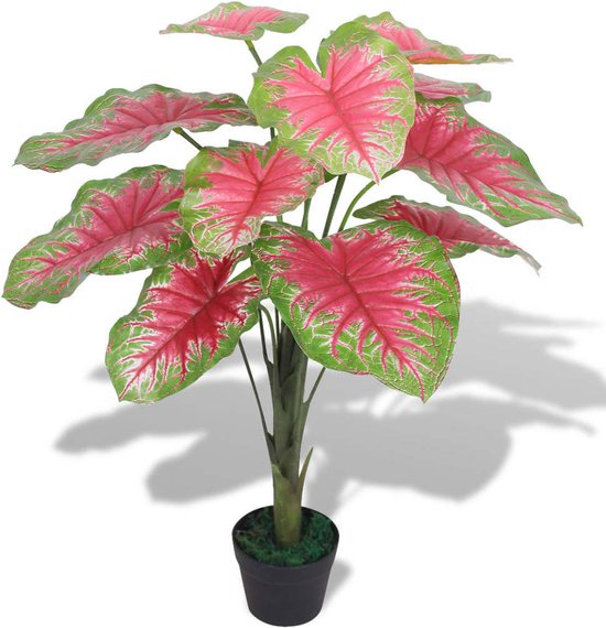 vidaXL Kunstplant met pot vioolbladplant 90 cm groen
