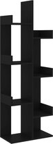 vidaXL - Boekenkast - 48x25,5x140 - cm - bewerkt - hout - zwart