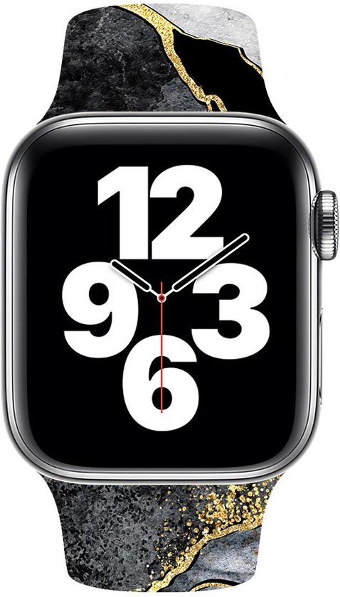 Apple Watch bandje Horlogebandje Horlogebandjes Dames maat 38/40/41 mm Marmer Look Zwart