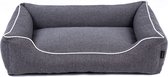 Mestizo - Honden- en kattenbed - Buitenafmetingen:100 x 75 cm - Donkergrijs met wit