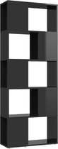 vidaXL-Boekenkast/kamerscherm-60x24x155-cm-hoogglans-zwart