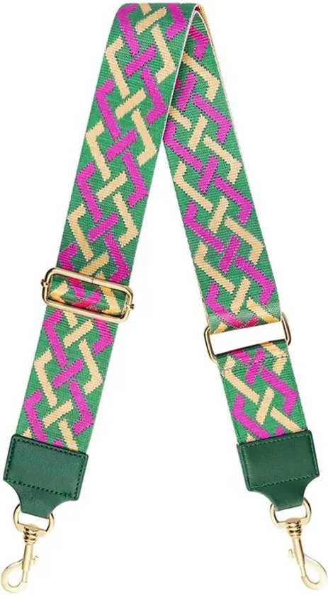 Bag Strap - Bag strap with print Green & Purple Polyester - Yehwang - cadeau