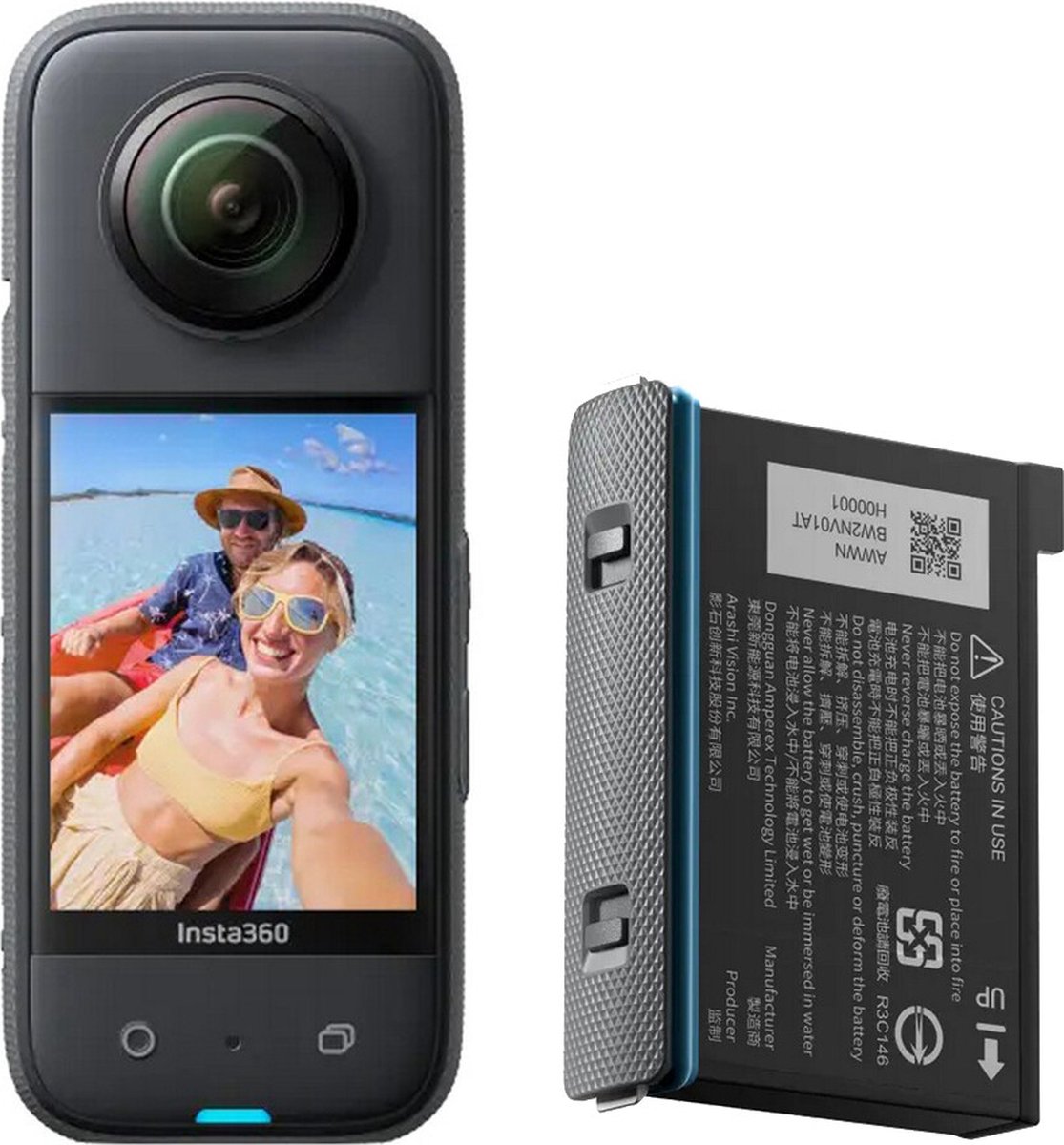 Bol.com Insta360 - Action Camera X3 - Bundel met reserve batterij 1800 mAh aanbieding