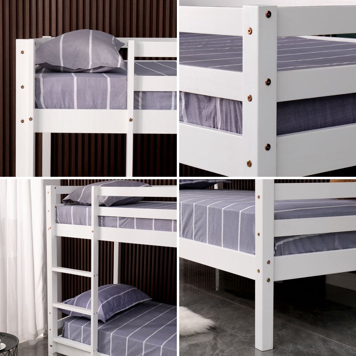 Kinderstapelbed 190x90cm wit AMBER