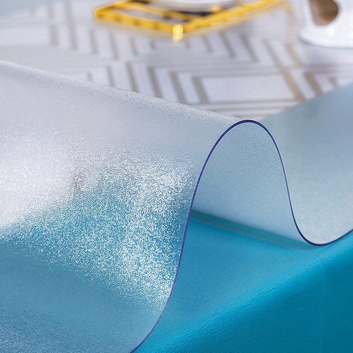 nappe cristal transparente epaisse en rouleau, bache cristal pvc sous nappe,  cristal protege table, cristal plateau de verre
