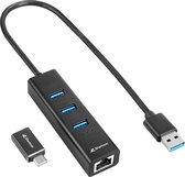 4-Port USB Hub Sharkoon Black
