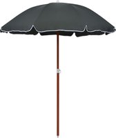 vidaXL - Parasol - met - stalen - paal - 180 - cm - antraciet